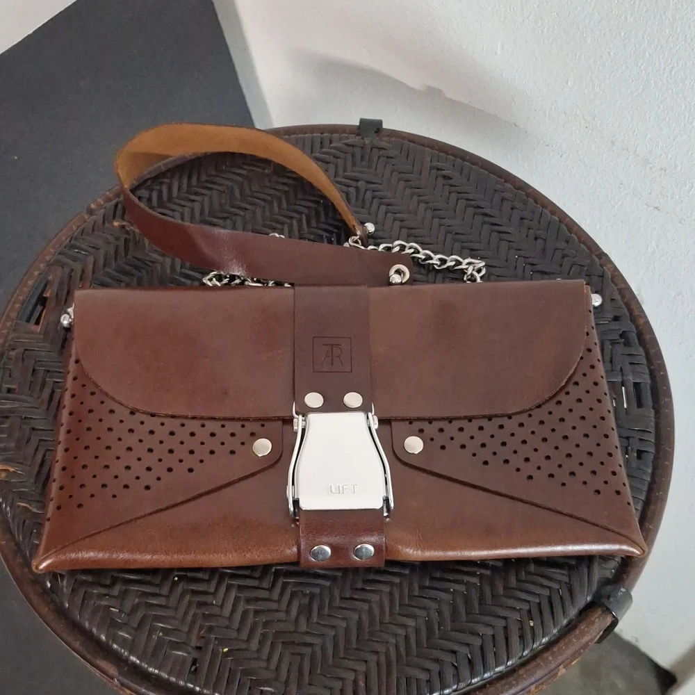 Handtasche Vintage Leather Crossbody Bag - Picture 1 of 11